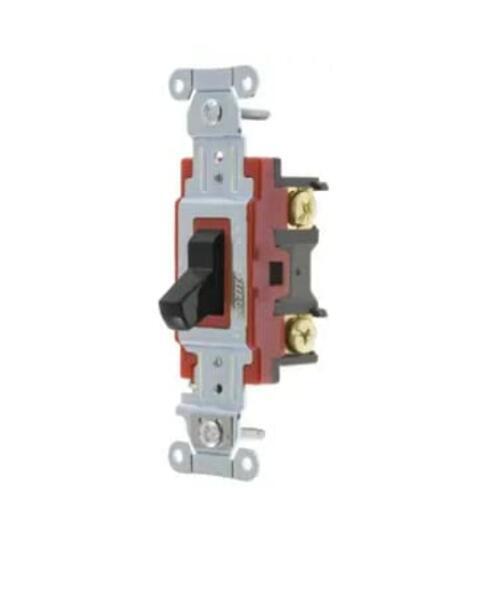 Hubbell 1223BK Switch, Hubbell-Pro, 3-way, 20A, 120/277V, Black