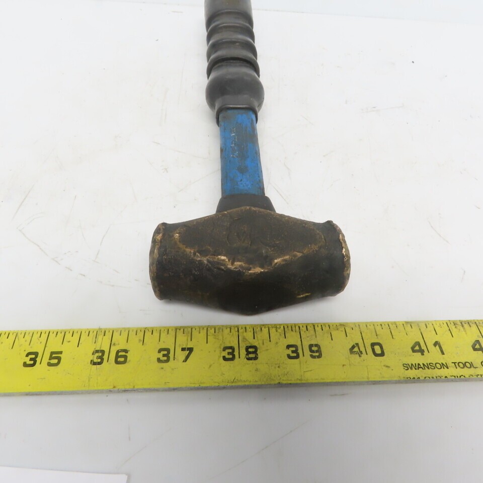 24oz/1.5 LB Brass Hammer W/Fiverglass Handle 12″ Long 1.250 Face