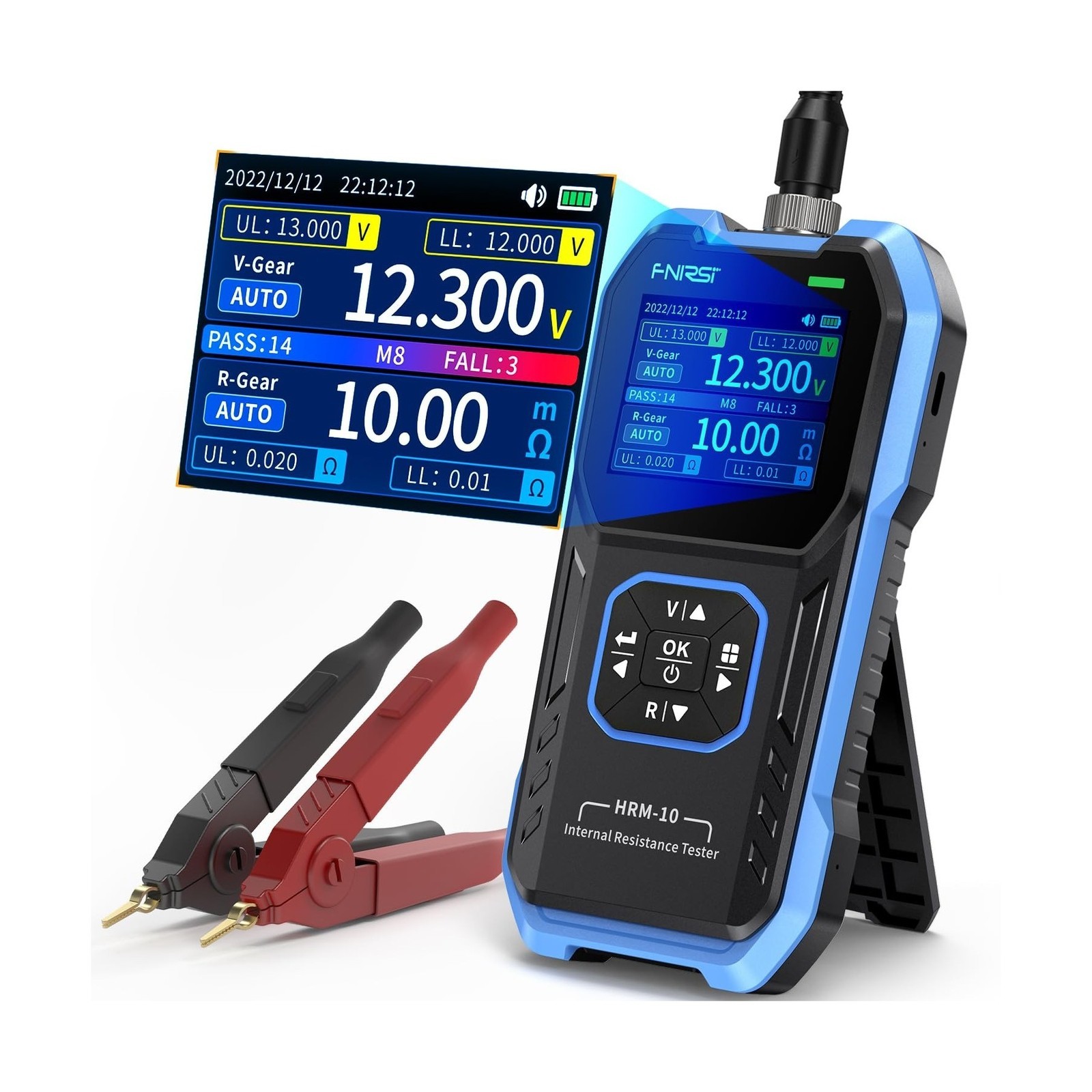 FNIRSI HRM-10 Voltage Internal Resistance Battery Tester，Battery Voltage