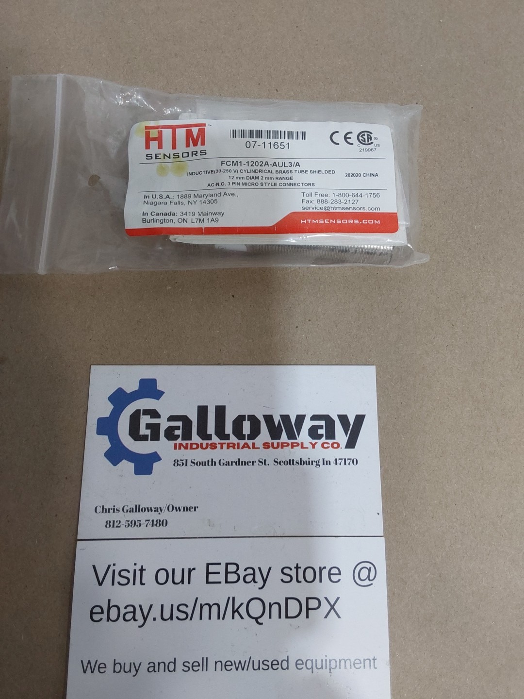 NEW IN PACKAGE HTM FCM1-1202A-AUL3/A Inductive Proximity Sensor