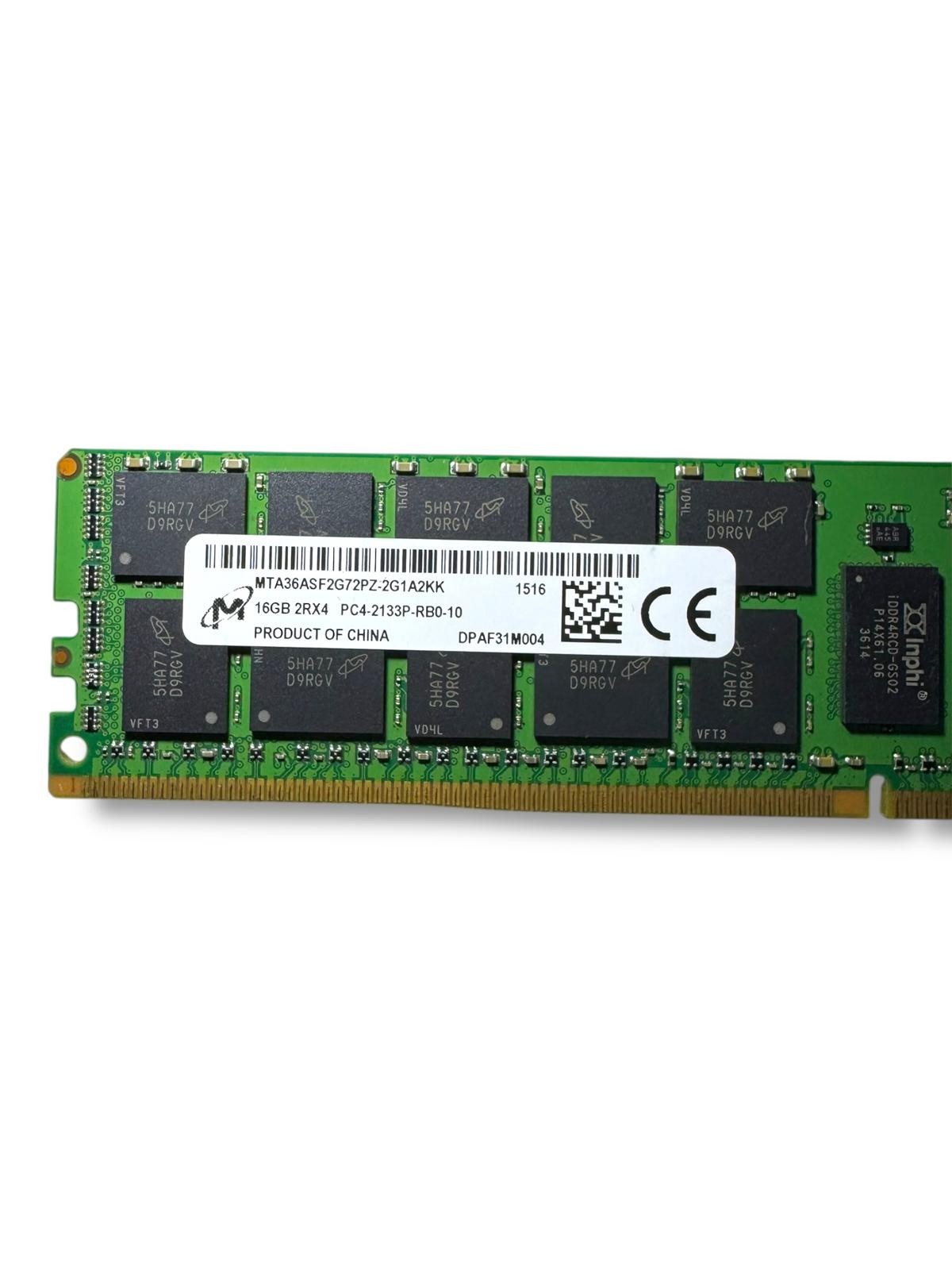 🟢 Micron MTA36ASF2G72PZ-2G1A2KK 16GB 2RX4 PC4-2133P-RB0-10