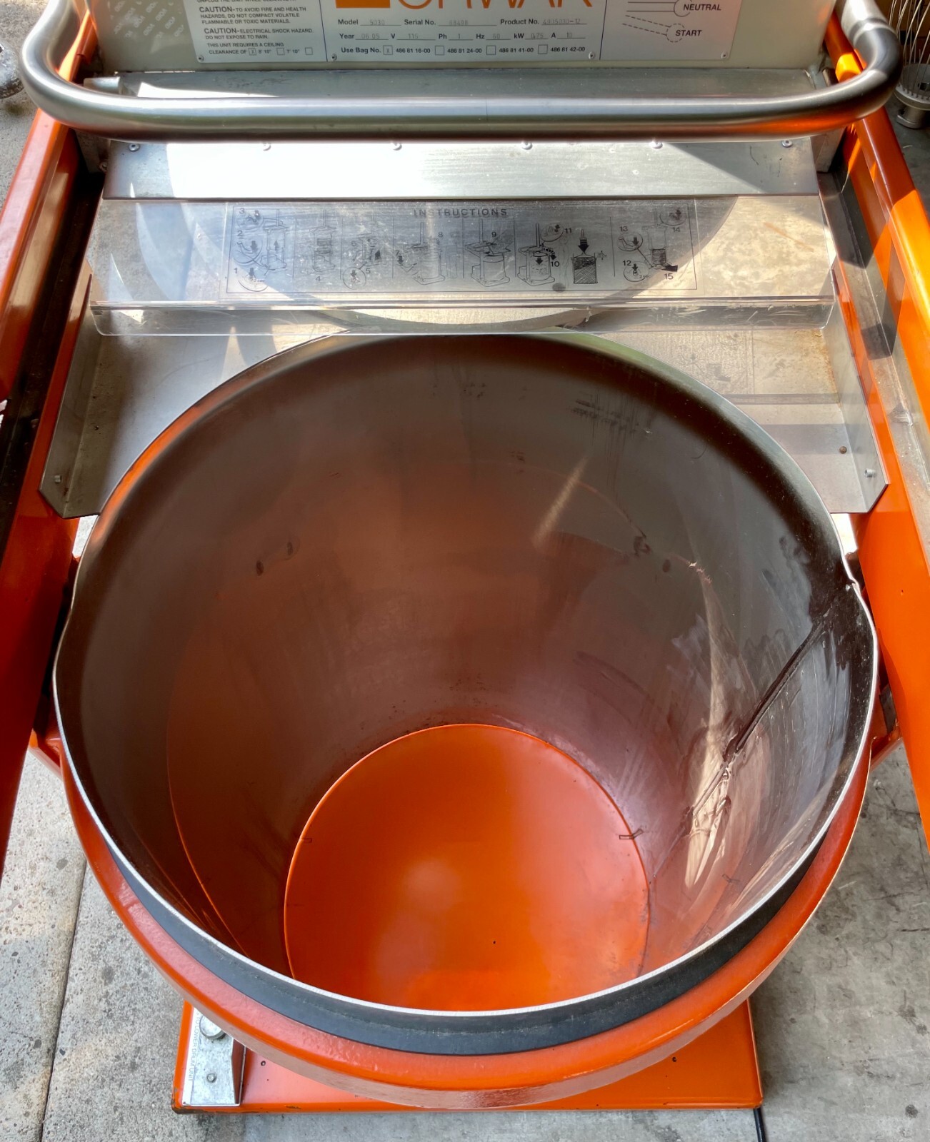 Orwak Commercial Waste Trash Compactor 5030 115v Ph1 Flex In-Bag 50/60hz