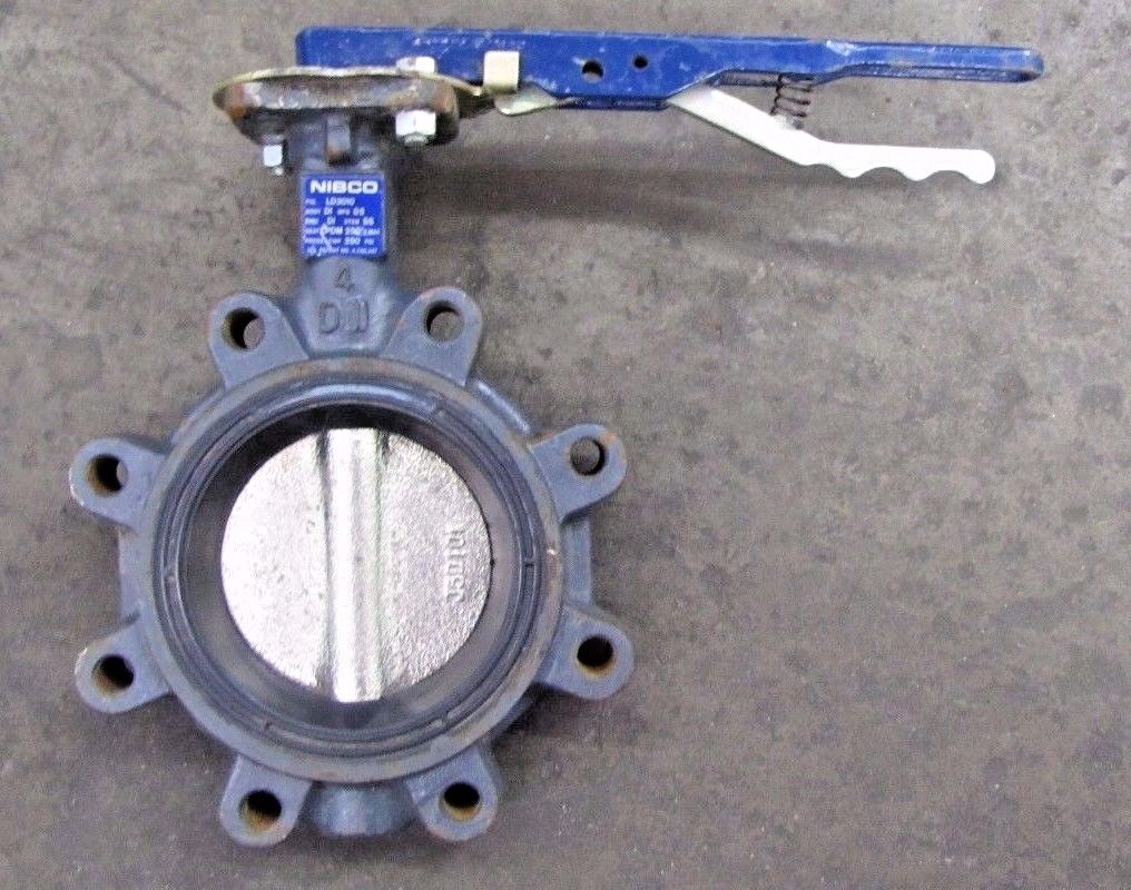 NIBCO LD3010 DI STAINLESS SS STEM EPDM 250°F 250 PSI 4″ 8 BOLT BUTTERFLY VALVE