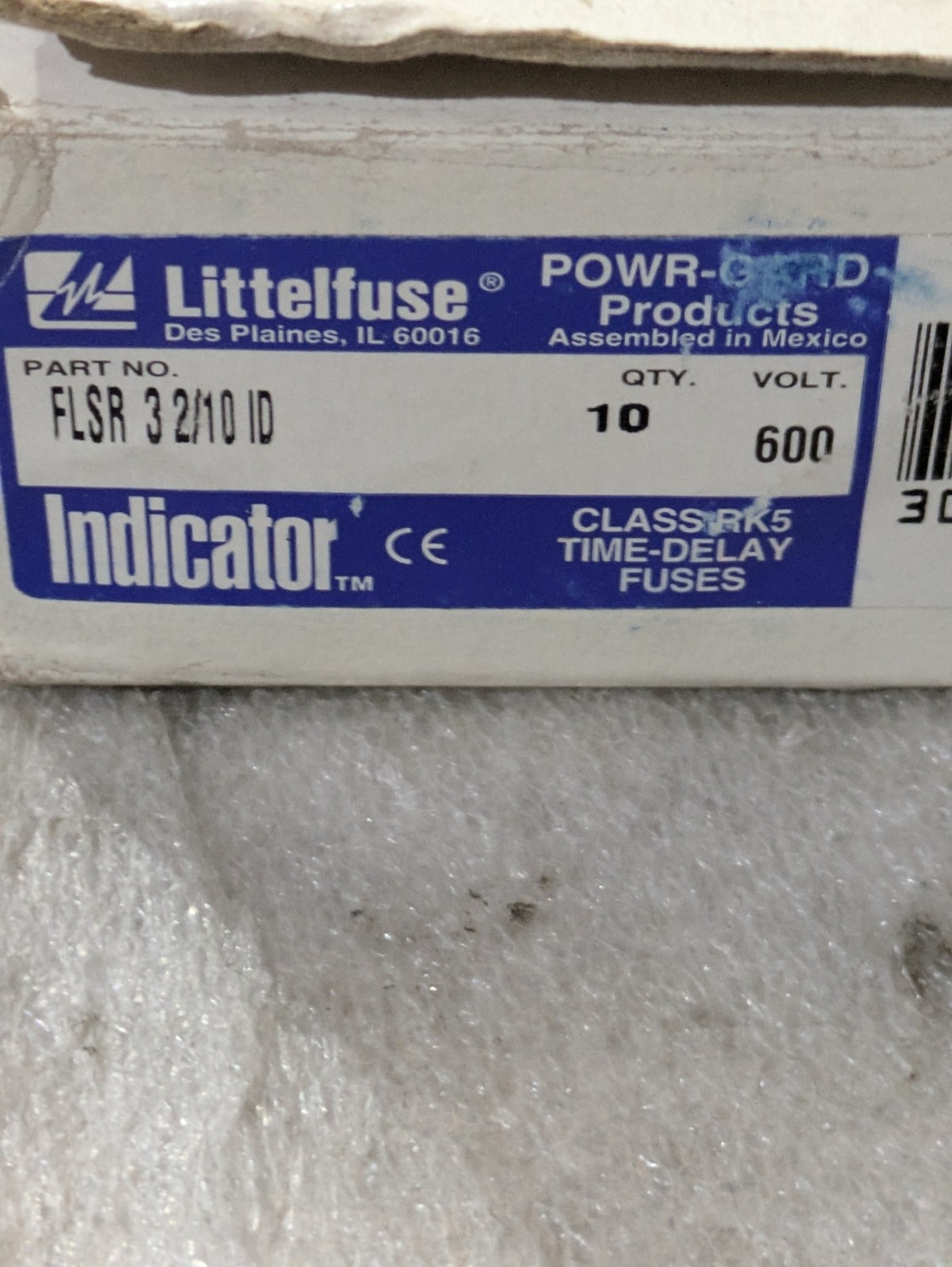 Littelfuse FLSR 3-2/10 Class RK5 Time-Delay Fuse 600V Box of 5