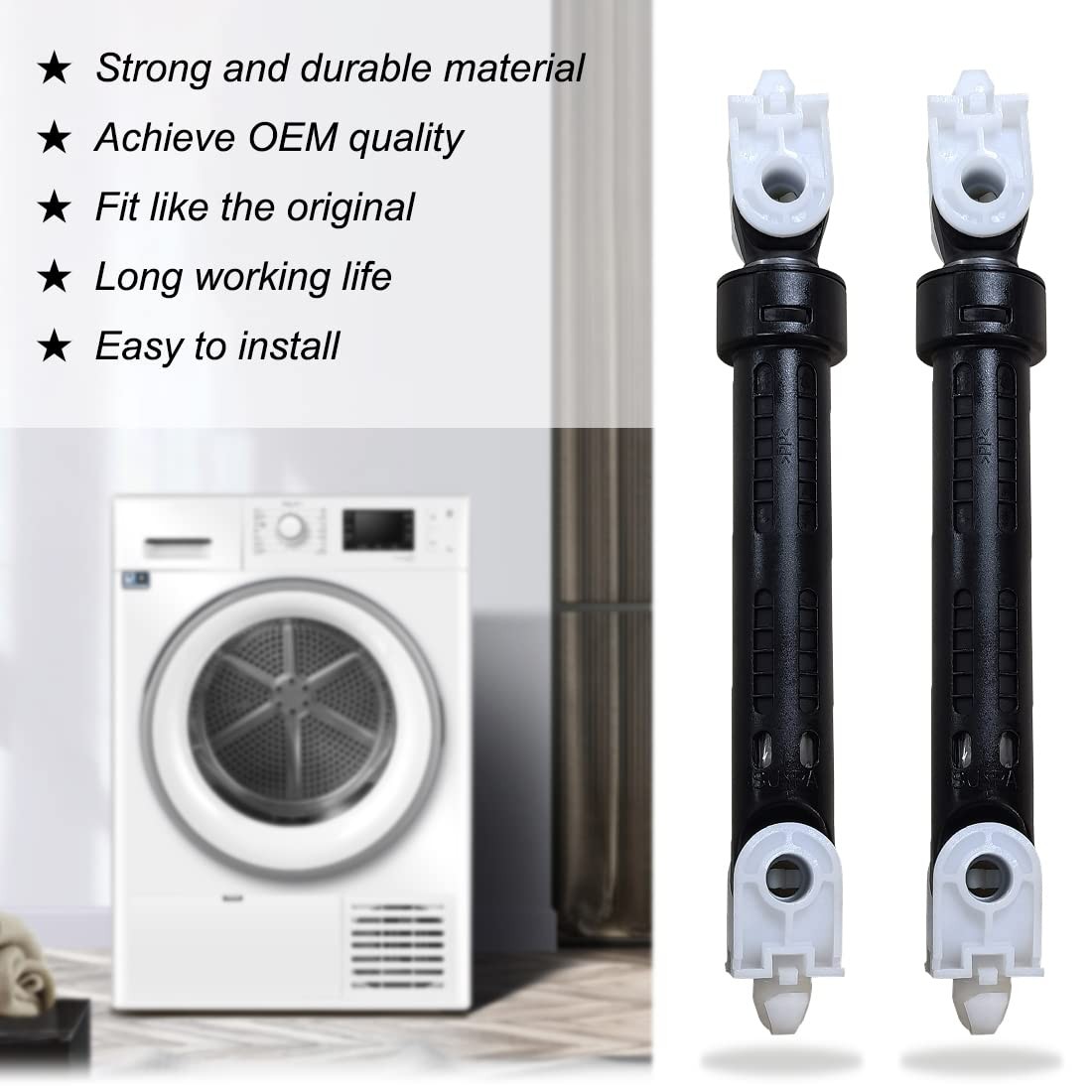 Washer Shock Absorber 4 Pack For Whirlpool Maytag Kenmore Kitchen Aid Dampener W