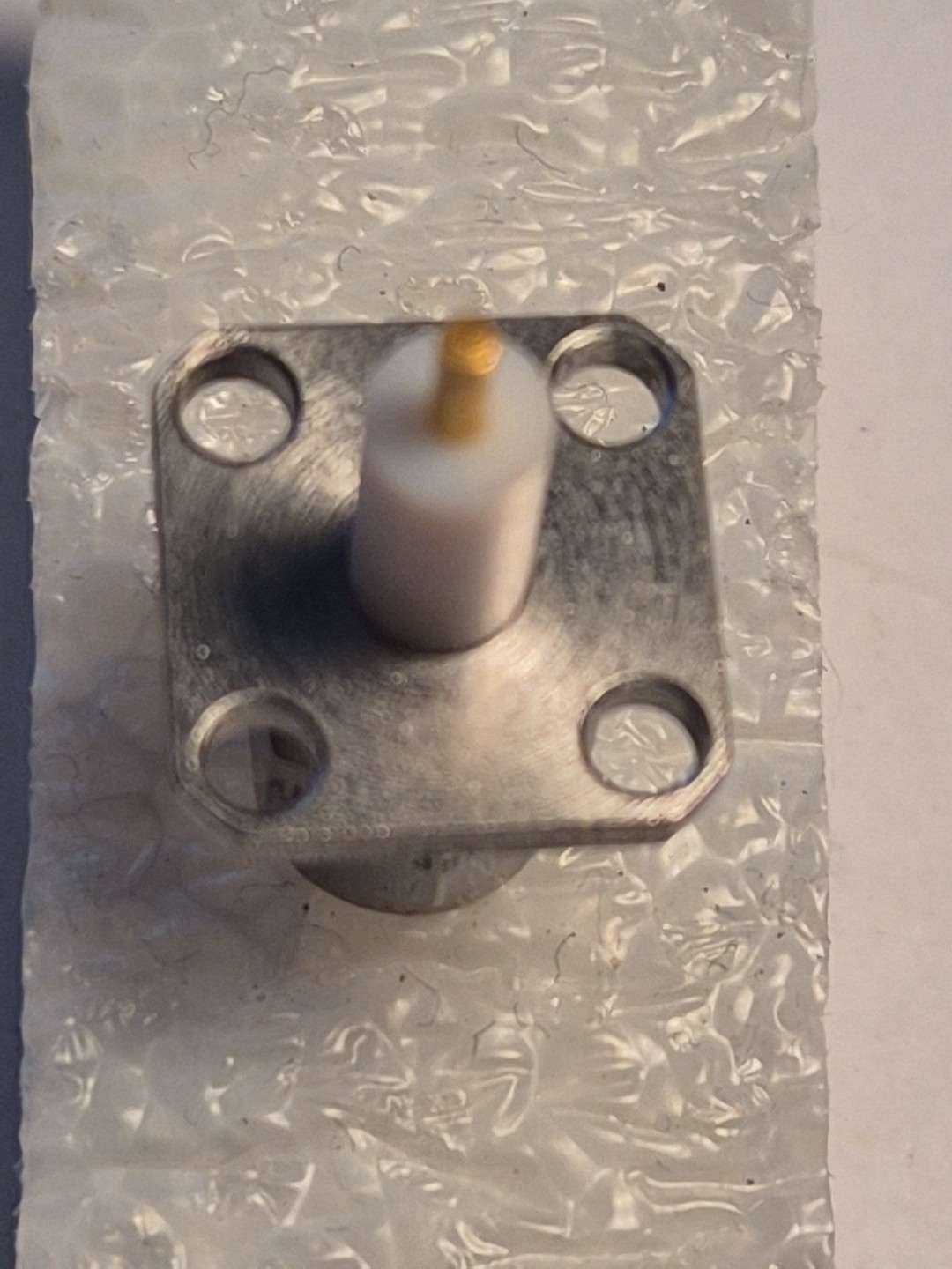 5X SV Microwave SMA Male 4-Hole Flange Mount Connector, Solder Attach., NOS.