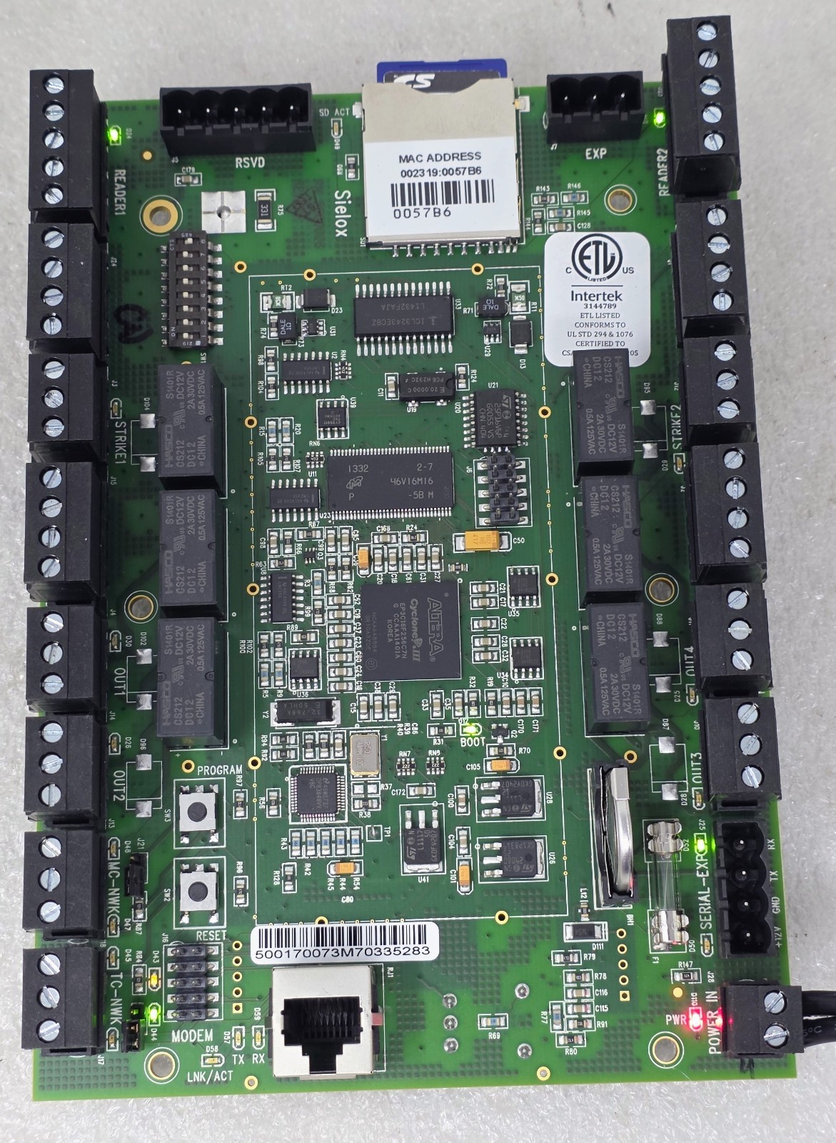 Sielox Access Controller 5600008 Rev. 65 w/ SD Card