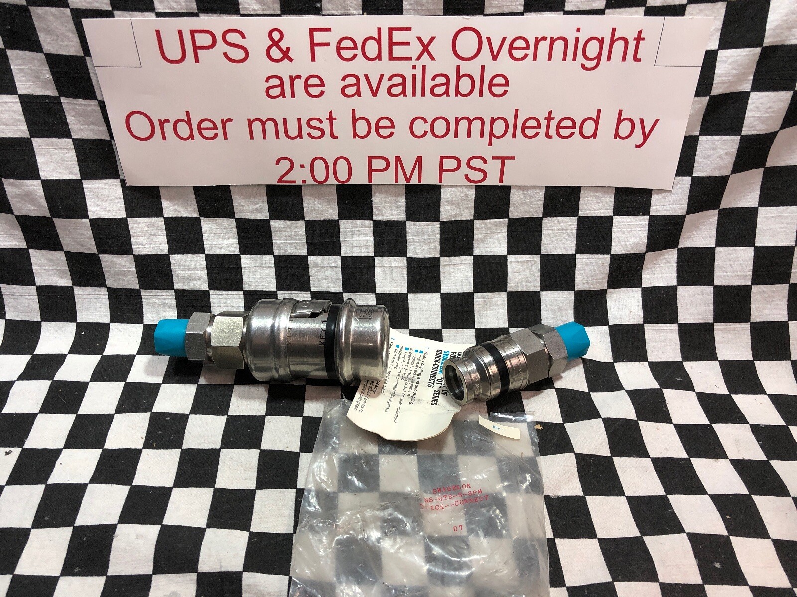 SWAGELOK SS-QT8-B-8PM-K1, Quick Connect 1/2″ NPT, BLACK, SHIPSAMEDAY #1615V7