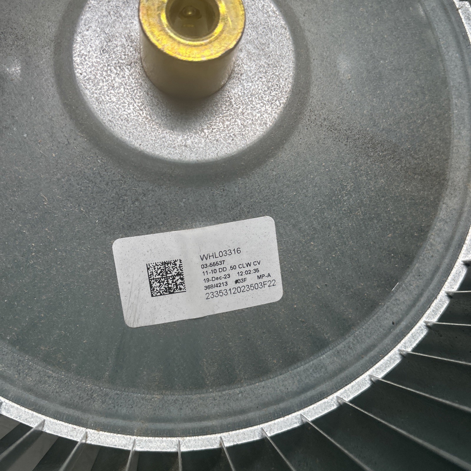 Service First WHL03316 Blower Wheel 11-93/100 x 10-5/8 in.