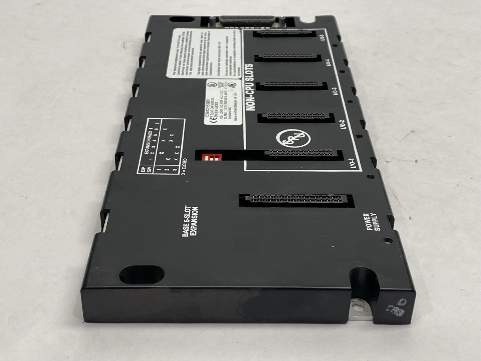 GE Fanuc IC693CHS398H 5-Slot Expansion Base EMI Enhanced
