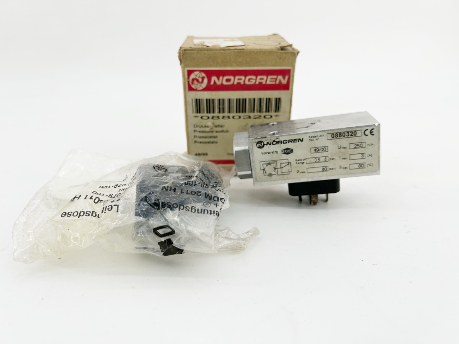 New Norgren 0880320 Pneumatic Pressure Switch 18D Series 1/4″ NPT 7-120 PSI