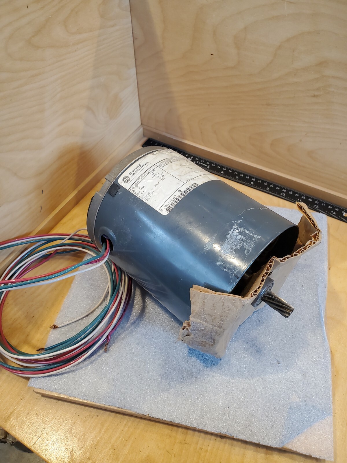 1/4HP 1725PRPM GENERAL ELECTRIC 5KH39QN9621HT SINGLE PHASE MOTOR USED *USA*