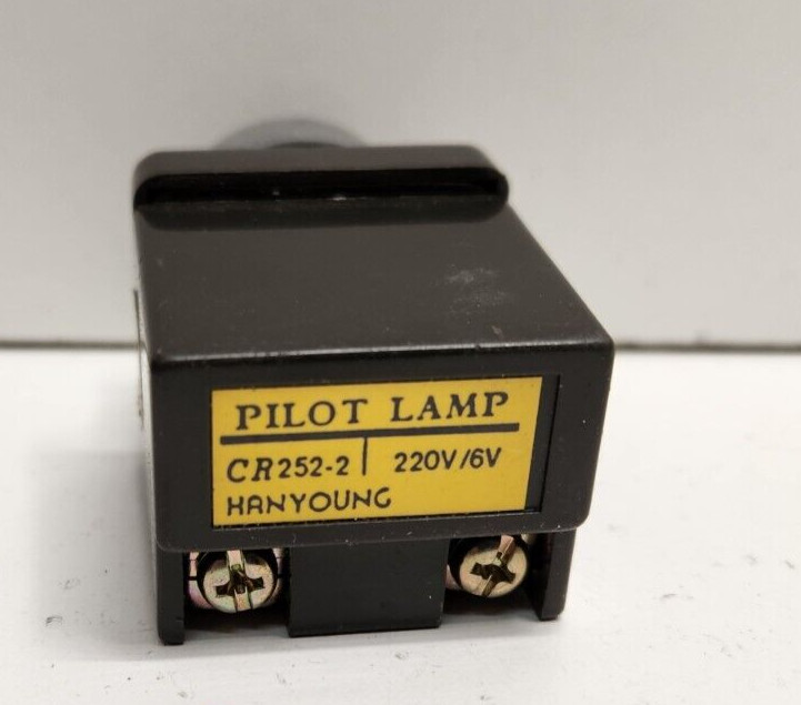 NEW OLD STOCK! HANYOUNG 220V/6V GREEN PILOT LIGHT CR252-2