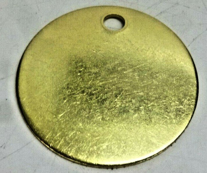 NEW!! C.H. HANSON Blank Tag, Brass, Round, Height: 1-1/2″, Width: 1-1/2″, Brass