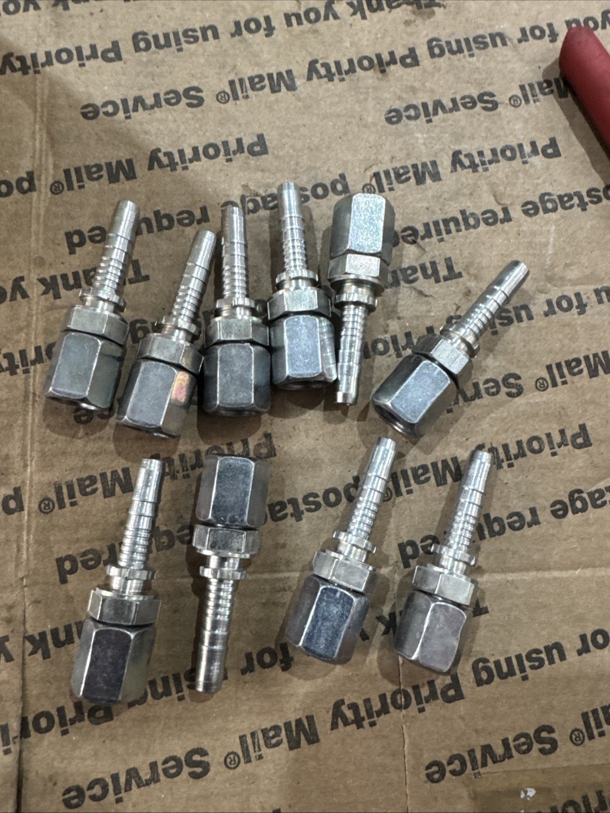 (10) A-0404-FJDH Kuriyama 1/4-Inch FJIC x 1/4-Inch Hydraulic Hose Fitting QTY 10