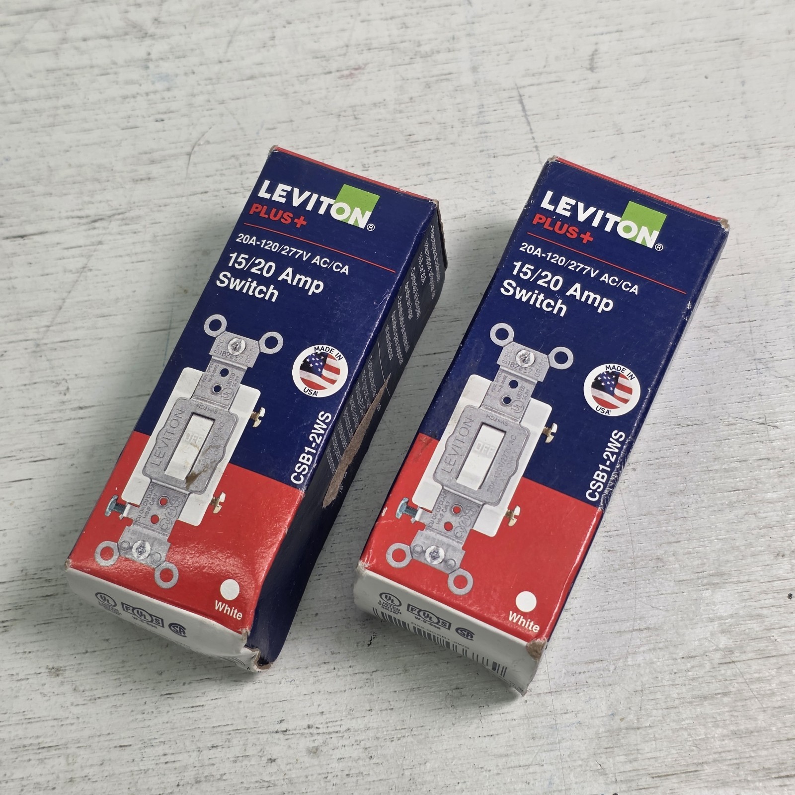 2pc Leviton Almond COMMERCIAL Toggle Wall Light Switch Single Pole 15A/20A CSB1