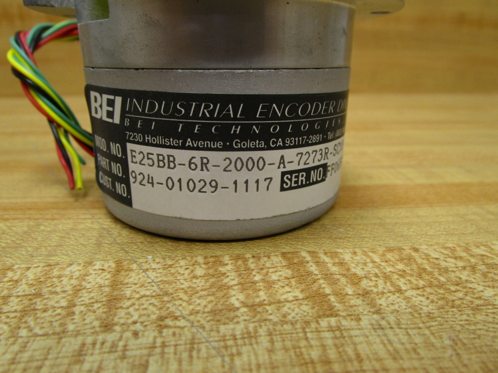 BEI Industrial Encoder 924-01029-1117 Encoder E25BB-6R-2000-A-7273R-SC18