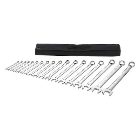 Westward 54Df96 Combination Wrench Set, Sae, 1/4 In To 1 1/4 In Head Sizes, 6