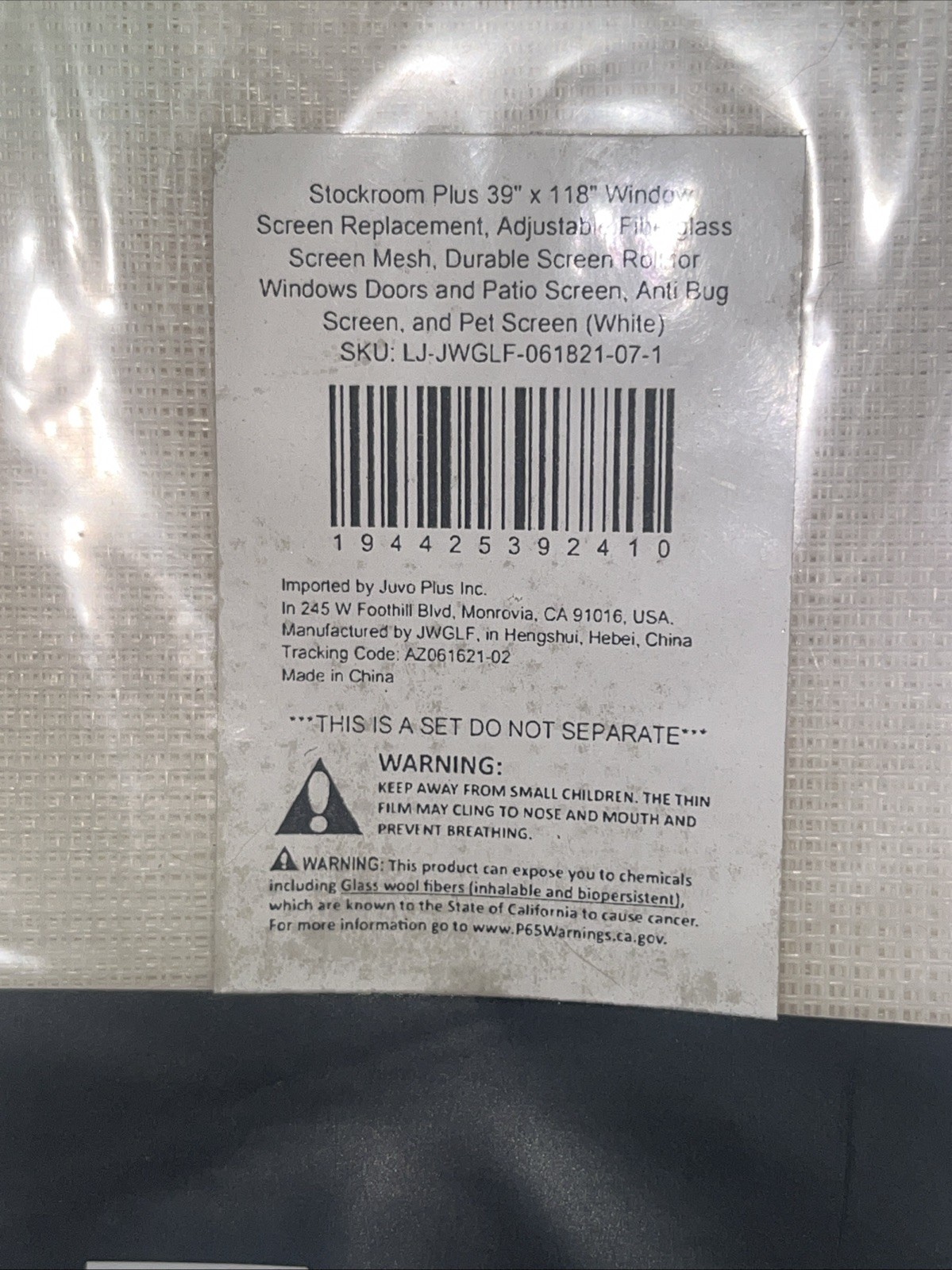 Stockroom Plus Replacement Adjustable Fiberglass Window Screen Mesh Off White