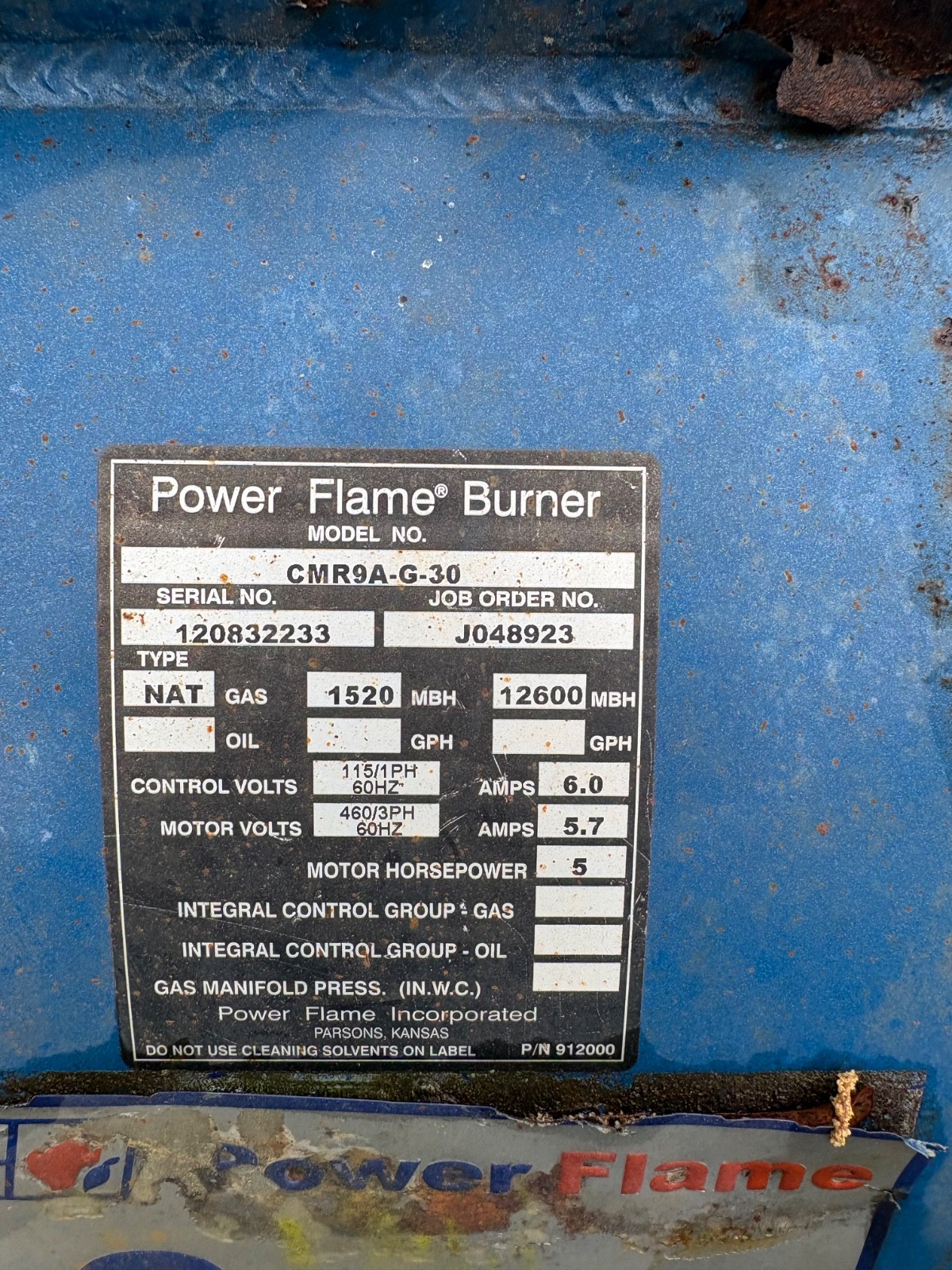 Power Flame Burner