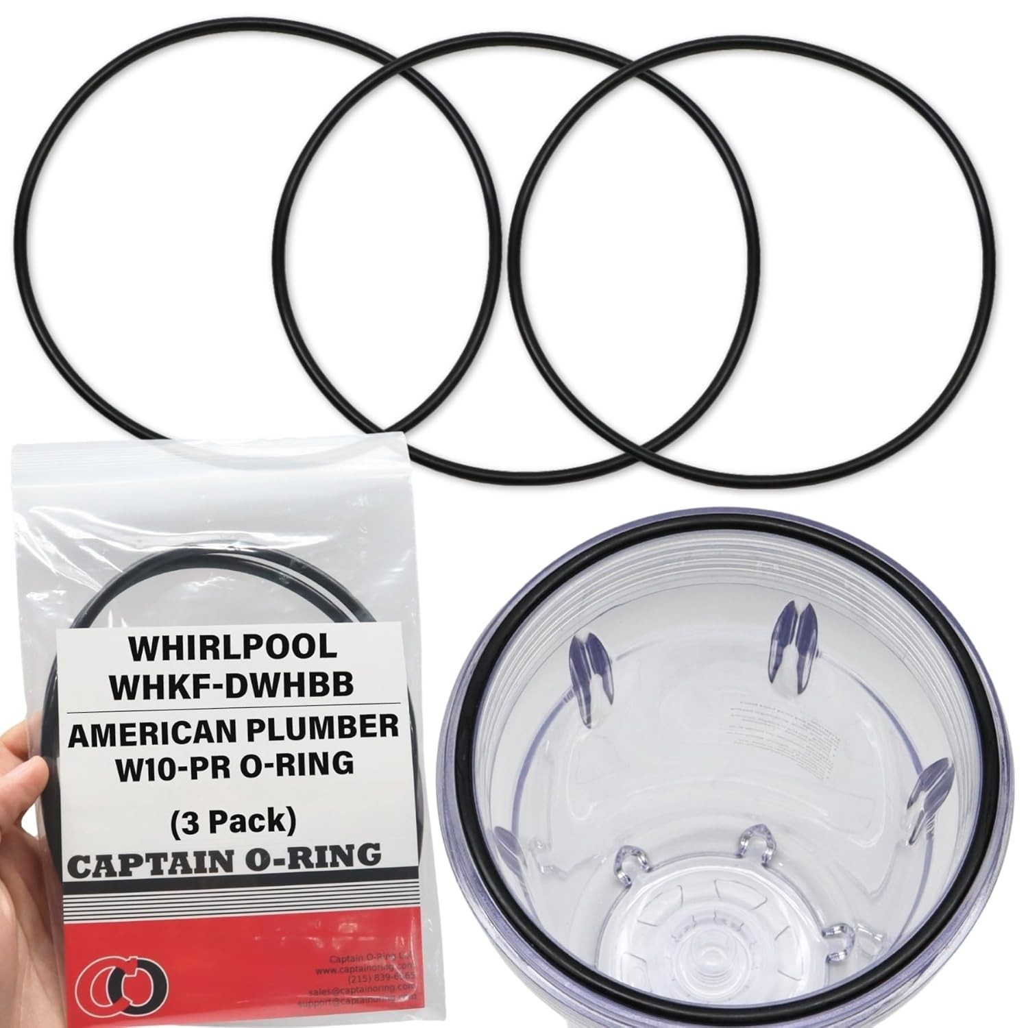 – Replacement O-Rings for Whirlpool WHKF-DWHBB (WHKF-C9) & American Plumber W10-