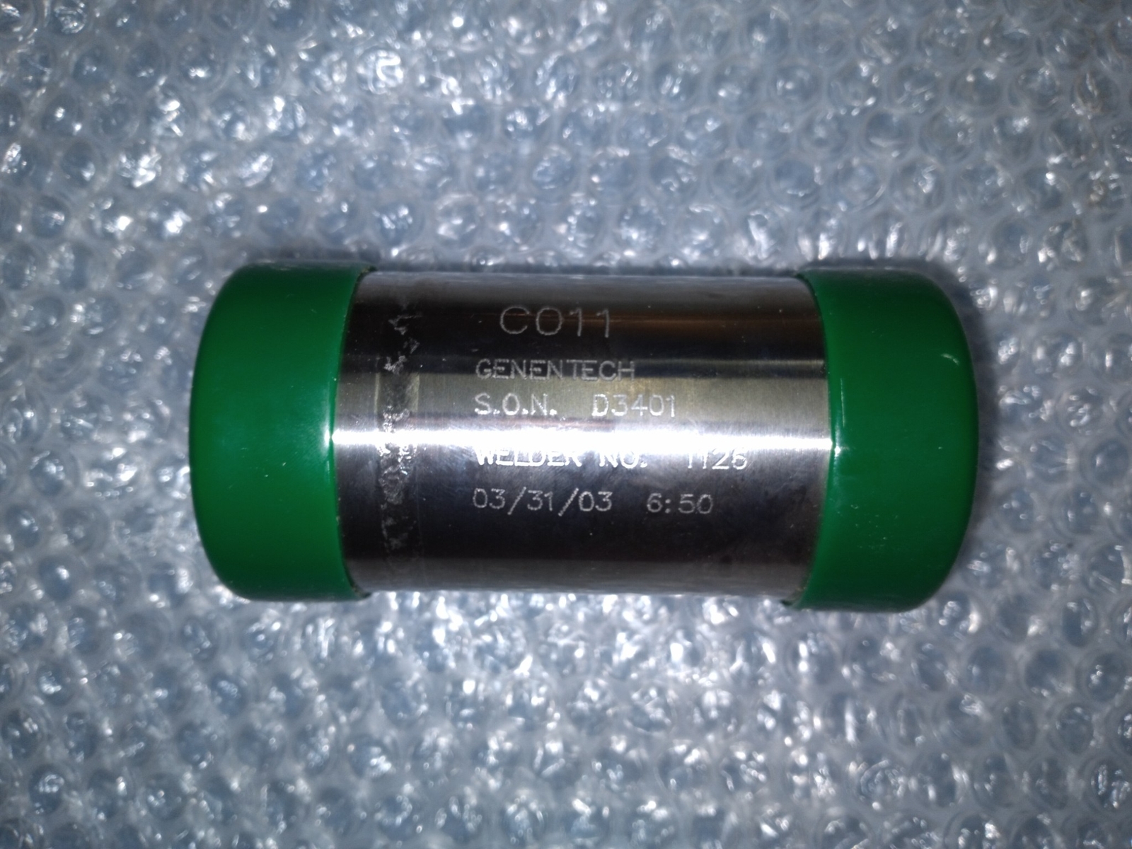 Genetech C011 D3401 1125 Precision Machined Stainless Steel Sleeve Industrial