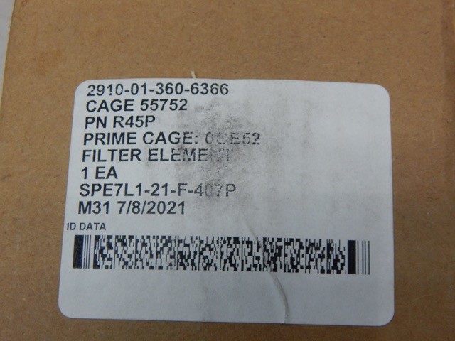 Parker Racor R45P, 2910013606366, MRAP Fuel Filter Water Separator
