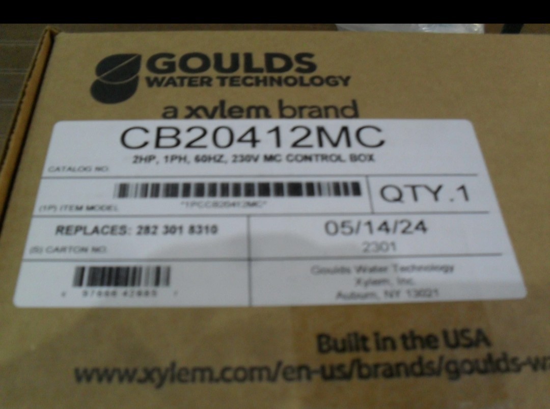 Goulds CB20412MC 2HP 1PH 60HZ 230V MC Control Box