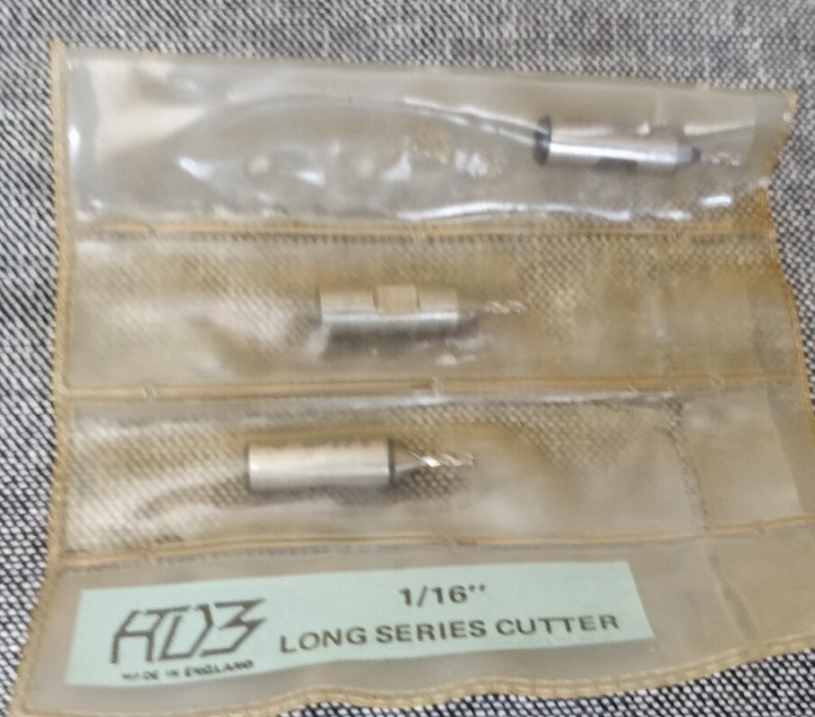 new old stock 3pack 1/16″ HSS- Co Endmill Made in England Cobalt 3 flutes