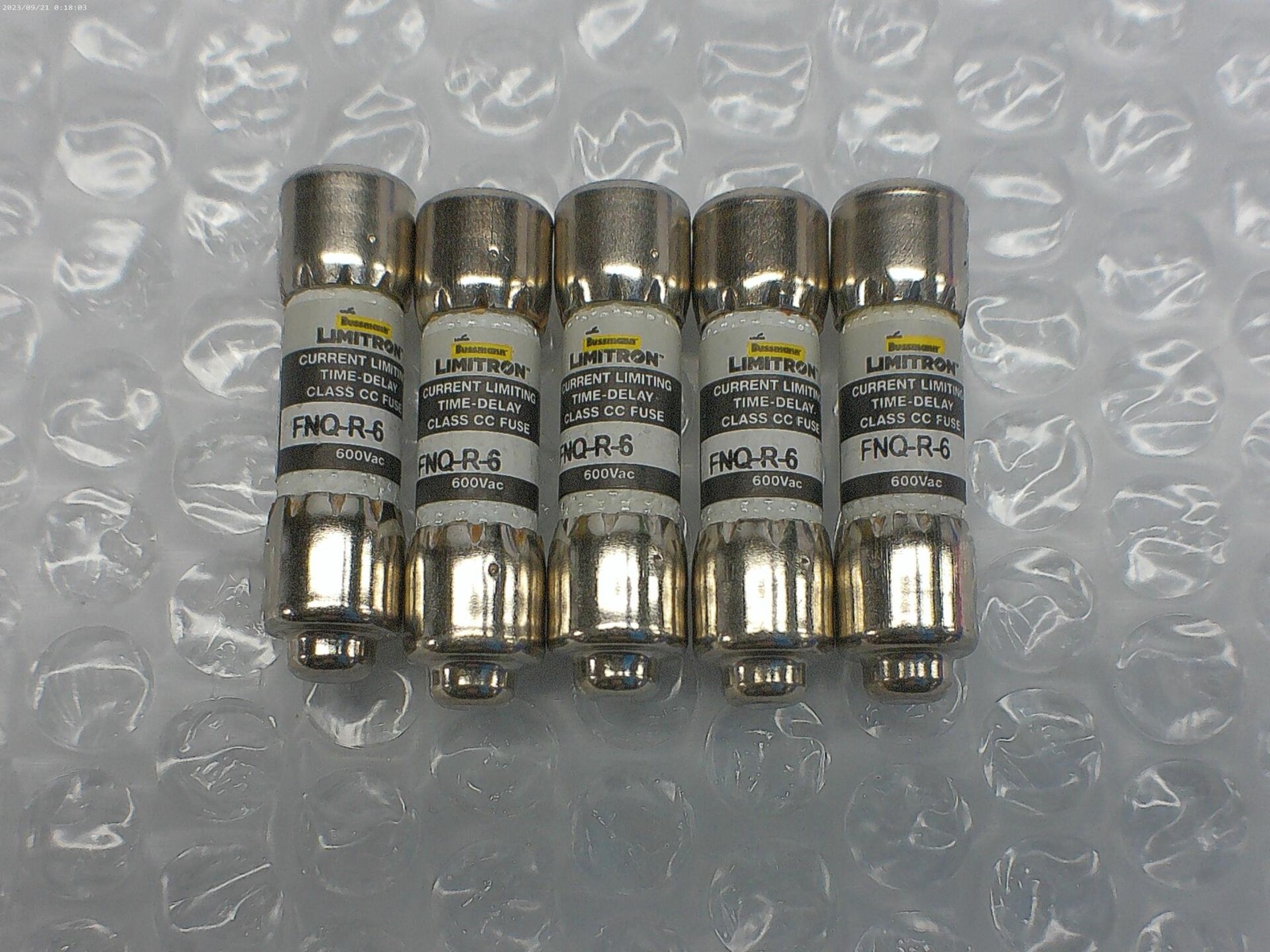 BUSSMANN FNQ-R-6 FUSE LOT OF 5 NSNP