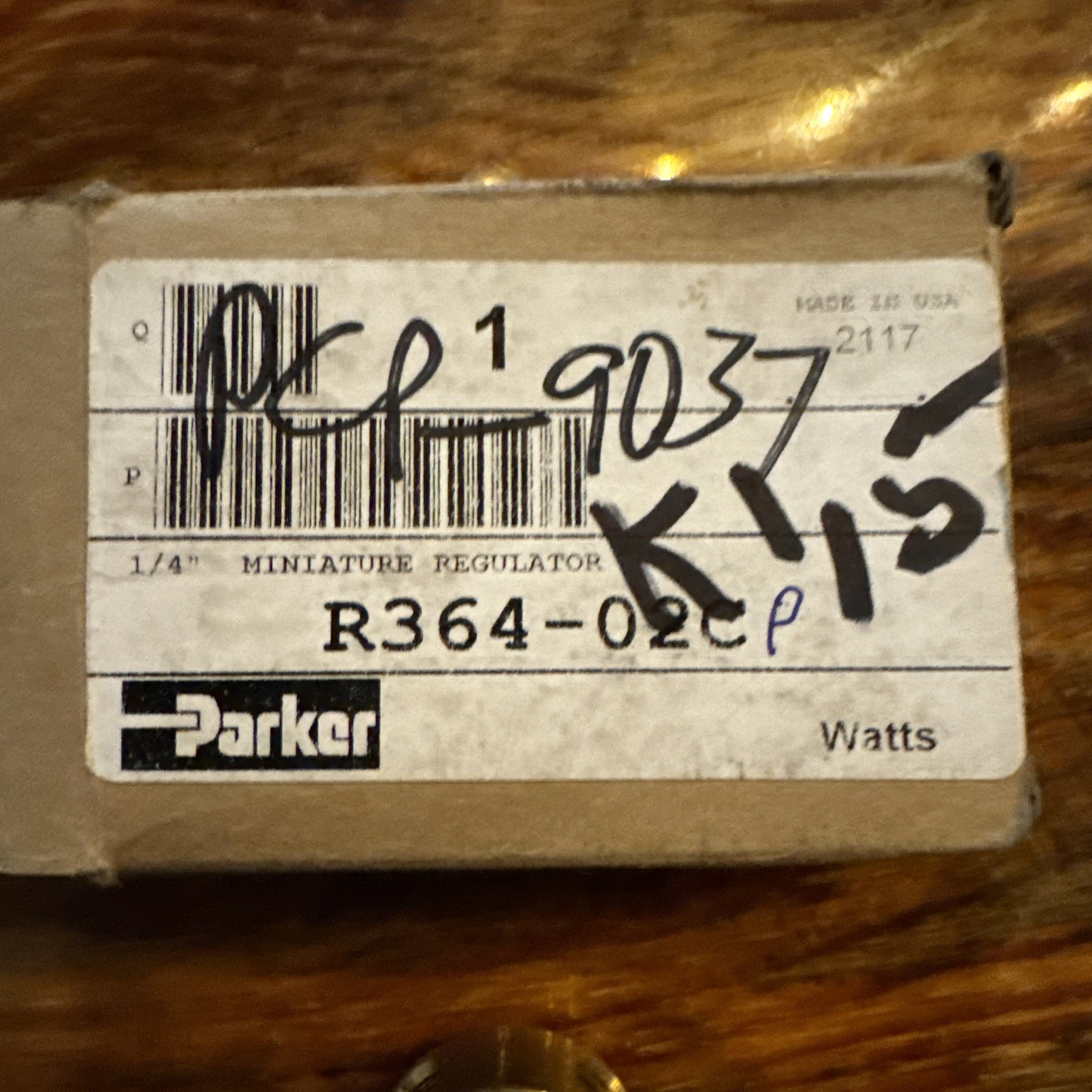 Watts R364-02C Mini Regulator 2- 1/4”Ports,2- 1/8”Gauge Ports 0-125psi,NEW-USA