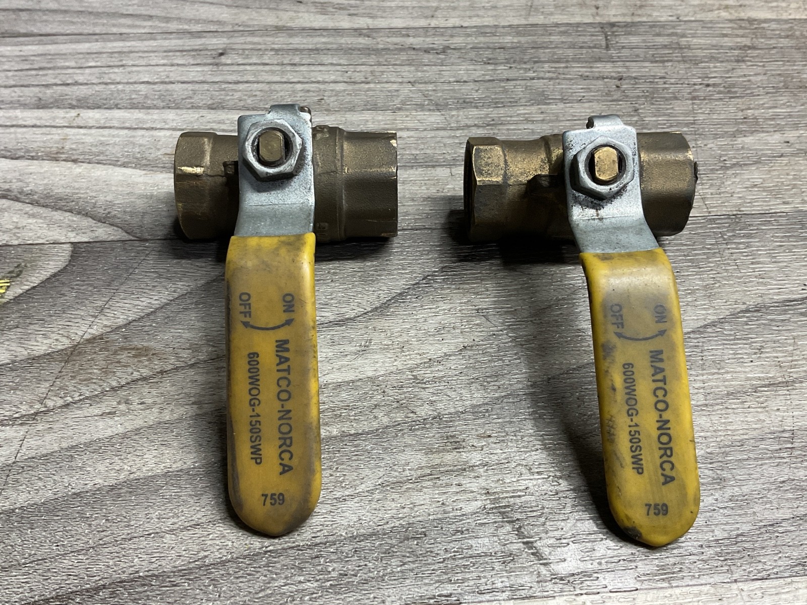(LOT OF 2) Matco-Norca 1/2″ Brass Ball Valve 600 WOG-150 SWP #326M115