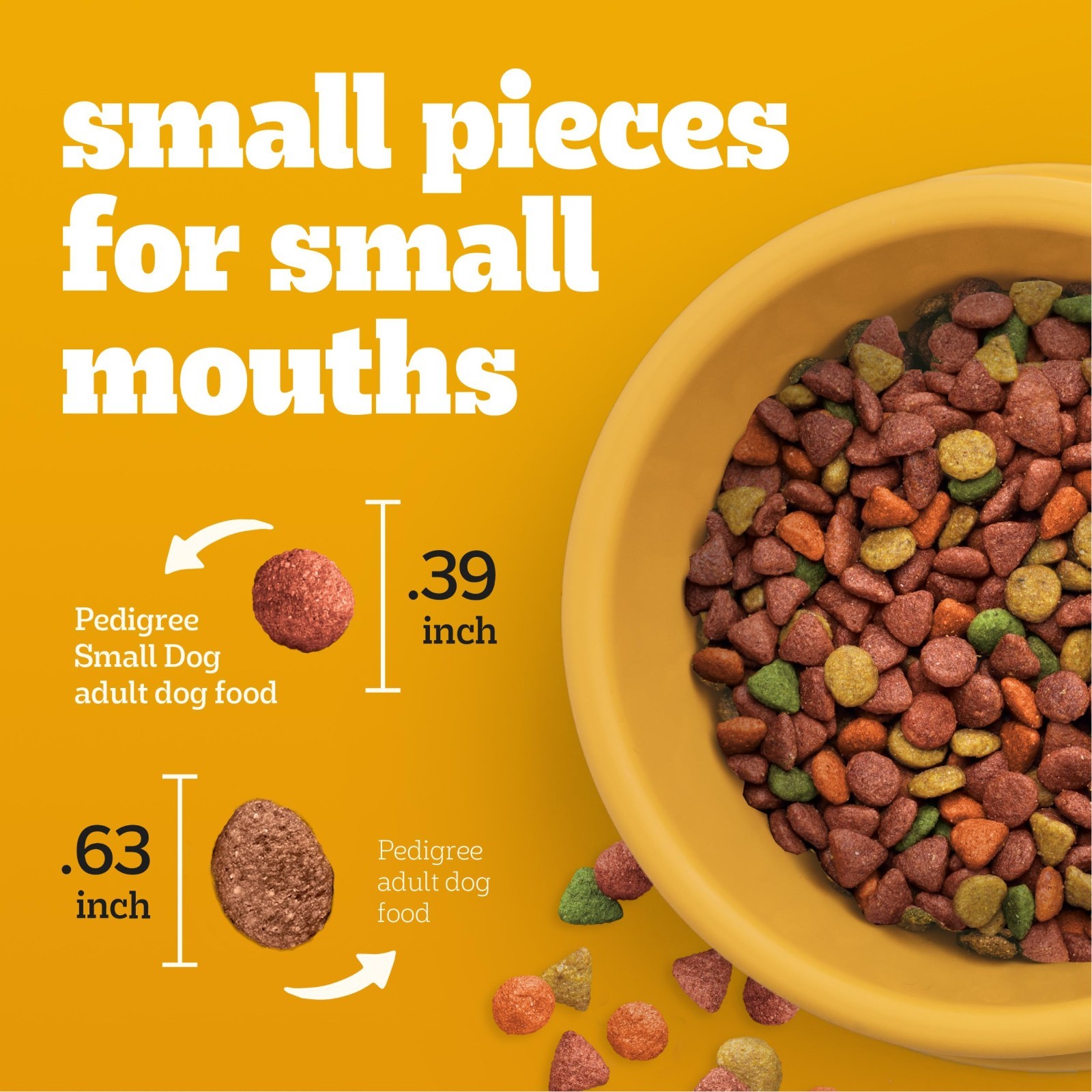 Pedigree Complete Nutrition Adult Small Dog Dry Dog Food, 4 PACK ( 4 x 14lb )