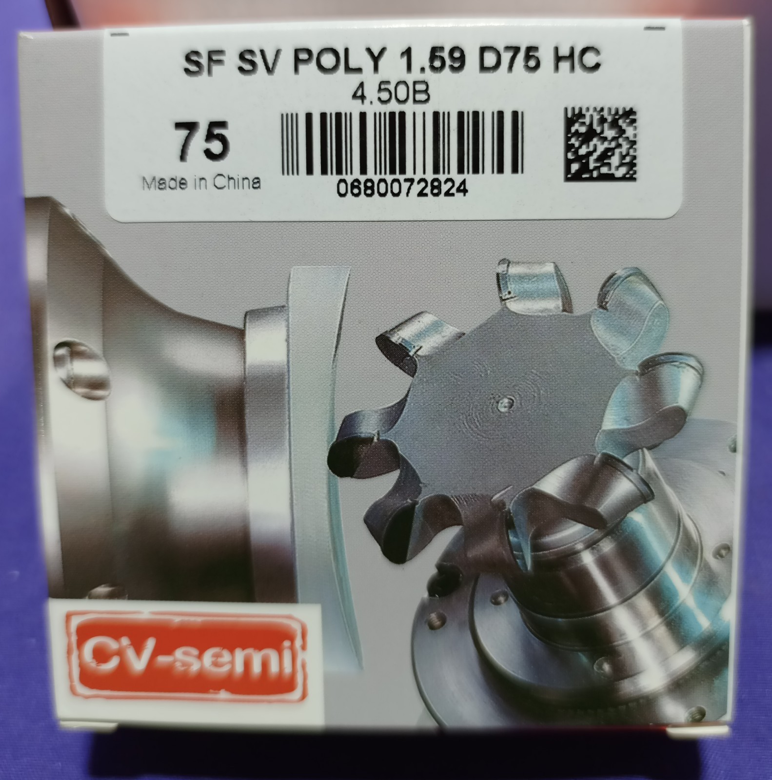 Lot Of 12 CV-Semi SF Poly 1.59 D75 HC 75mm Single Vision Lens