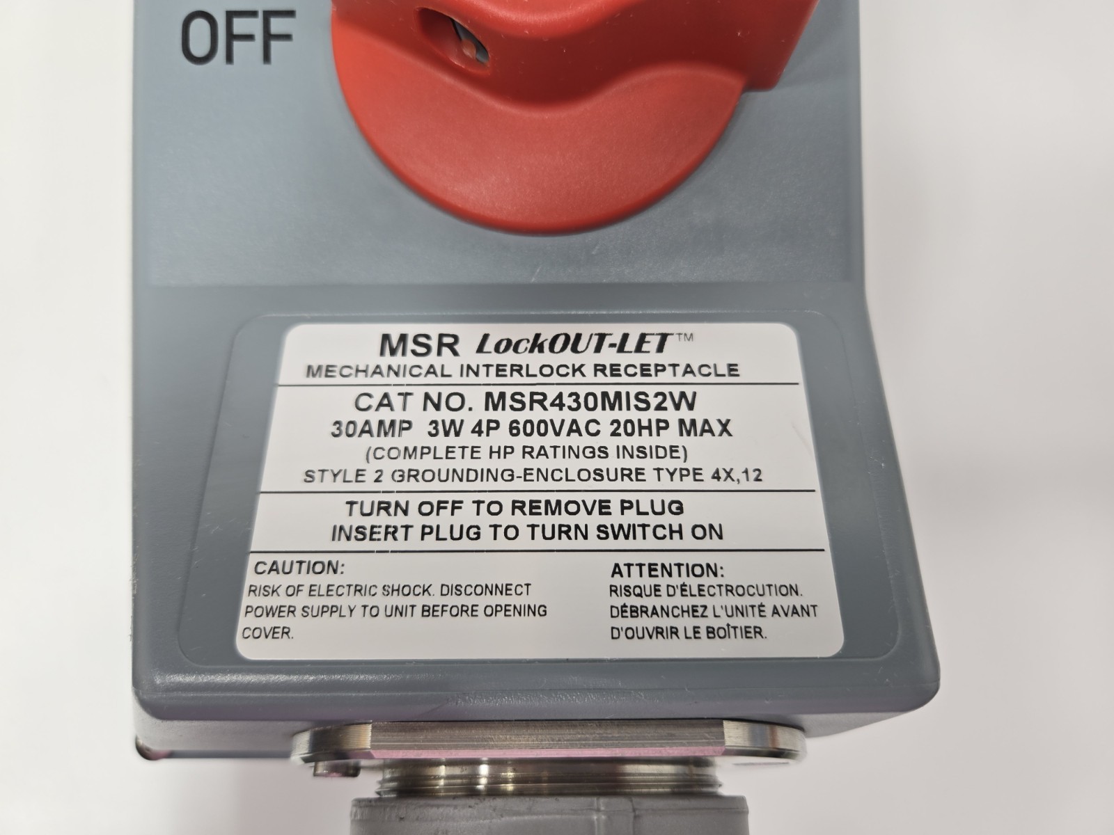 MENNEKES MSR430MIS2W 30A 600V 3W4P