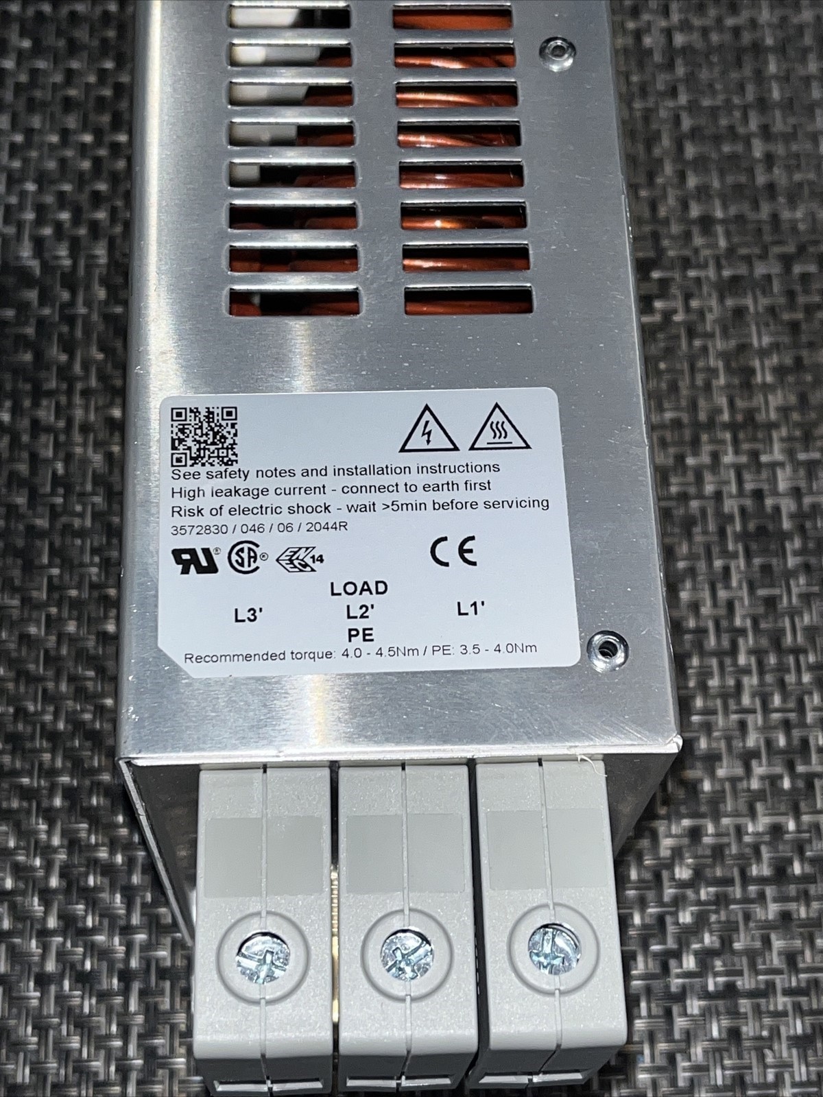 NEW- SCHAFFNER EMC FN3258-75-34 TYPE STB 25 3X480/275V 50/60HZ 3572830 / 046 /06