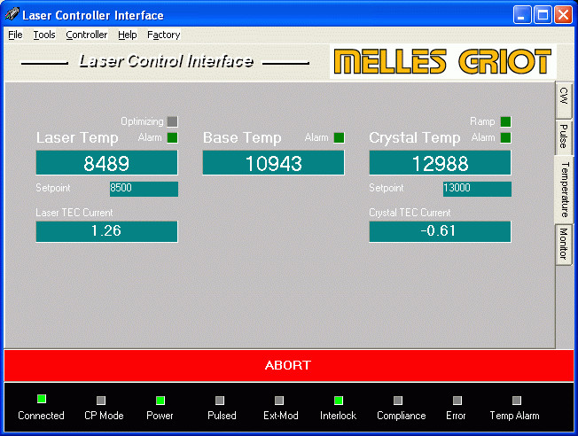 Melles Griot Model 58-BLD-605 DPSS Dual Beam Laser System >400 mW Pure SLM