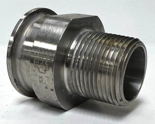 ANDRON STAINLESS MALE 1″ NPT ADAPTER TO CLAMP OAL 2-3/8″ STAINLESS STEEL 304