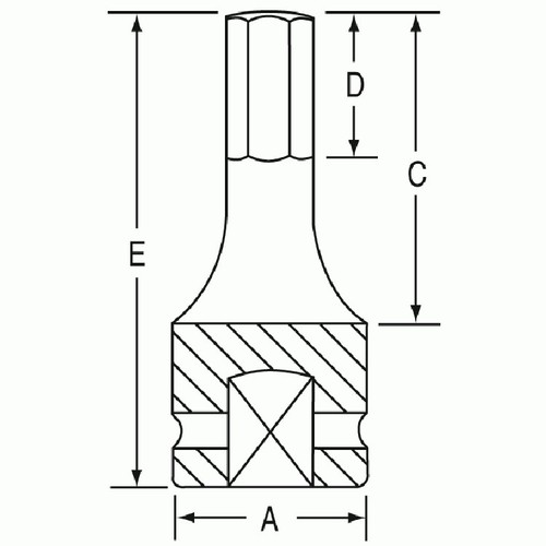 Grey Pneumatic 2906M 1/2″ Drive x 6mm Hex Driver Impact Socket