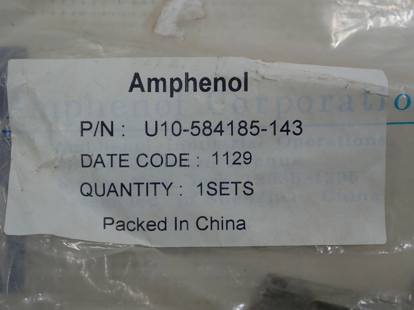 AMPHENOL U10-584185-143 CIRCULAR ADAPTER KIT NEW