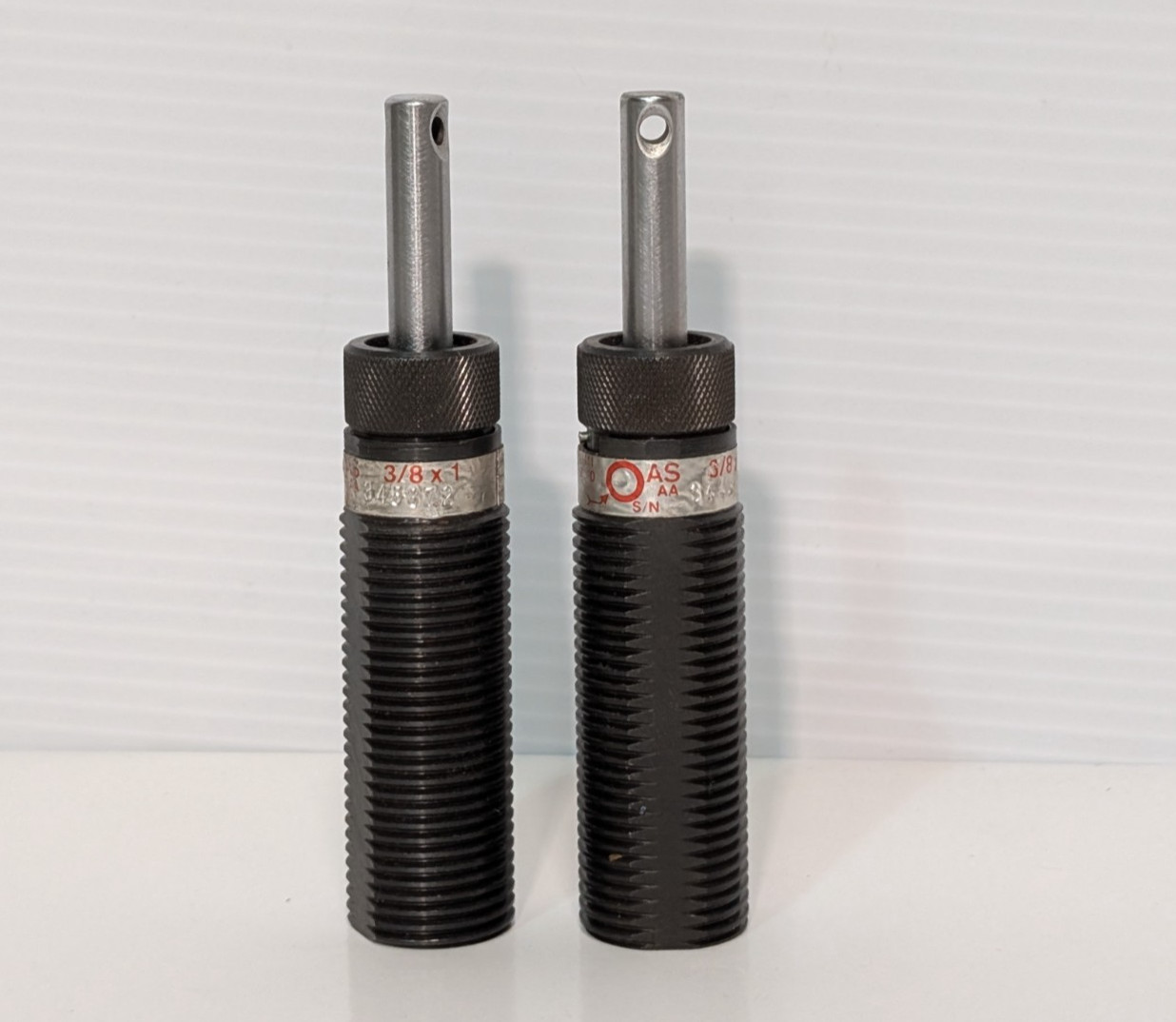 Lot of 2: ACE Controls AS-3/8×1 Miniature High-Energy Industrial Shock Absorbers