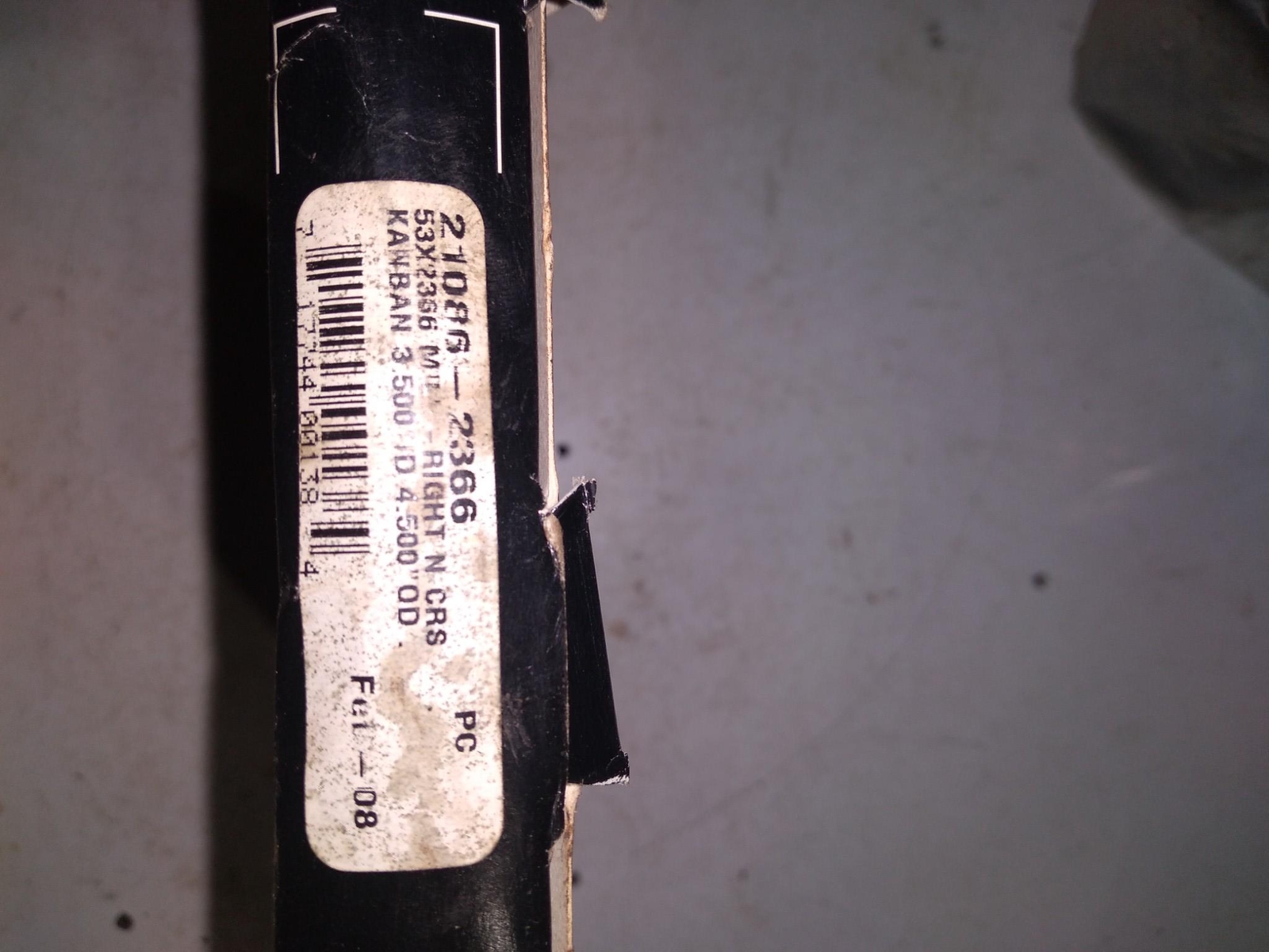 GARLOCK KLOZURE 21086-2366 53X2366 RIGHT N CRS KANBAN 3.500 TD 4.500OD