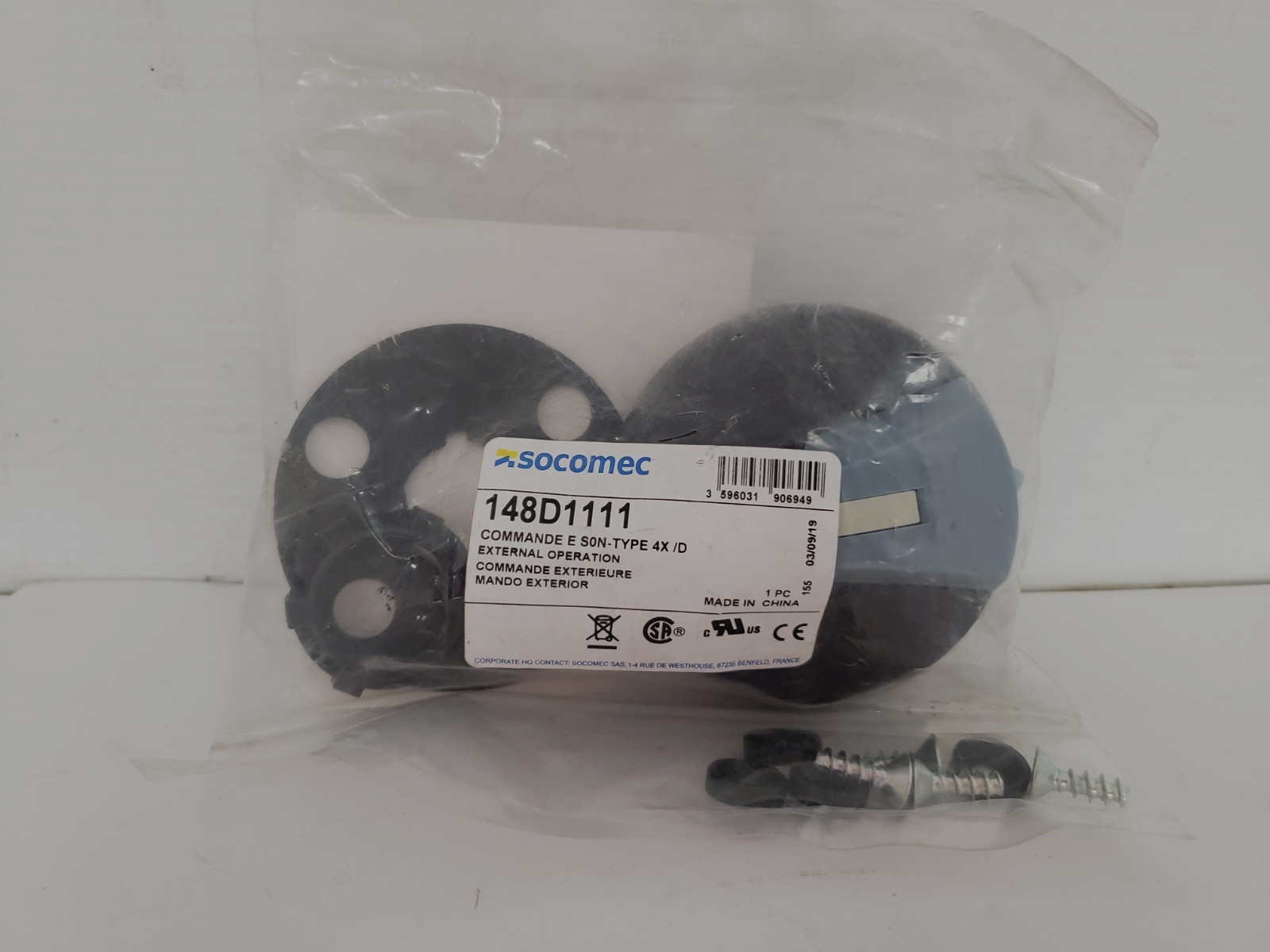 SOCOMEC 148D1111 ROTARY HANDLE 2 POSITION NIB