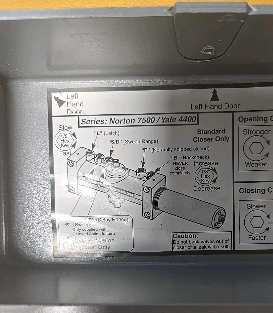 Norton 7500/Yale 4400 Hand Door Closer