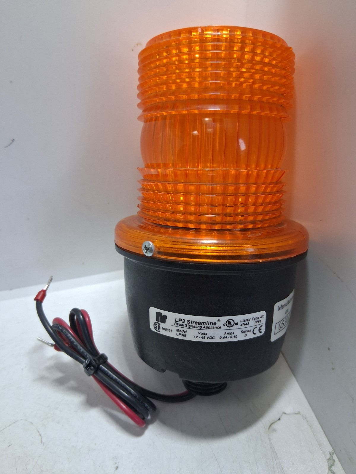 FEDERAL SIGNAL LP3M-012-048A STROBE LIGHT AMBER 12-48V SERIES B
