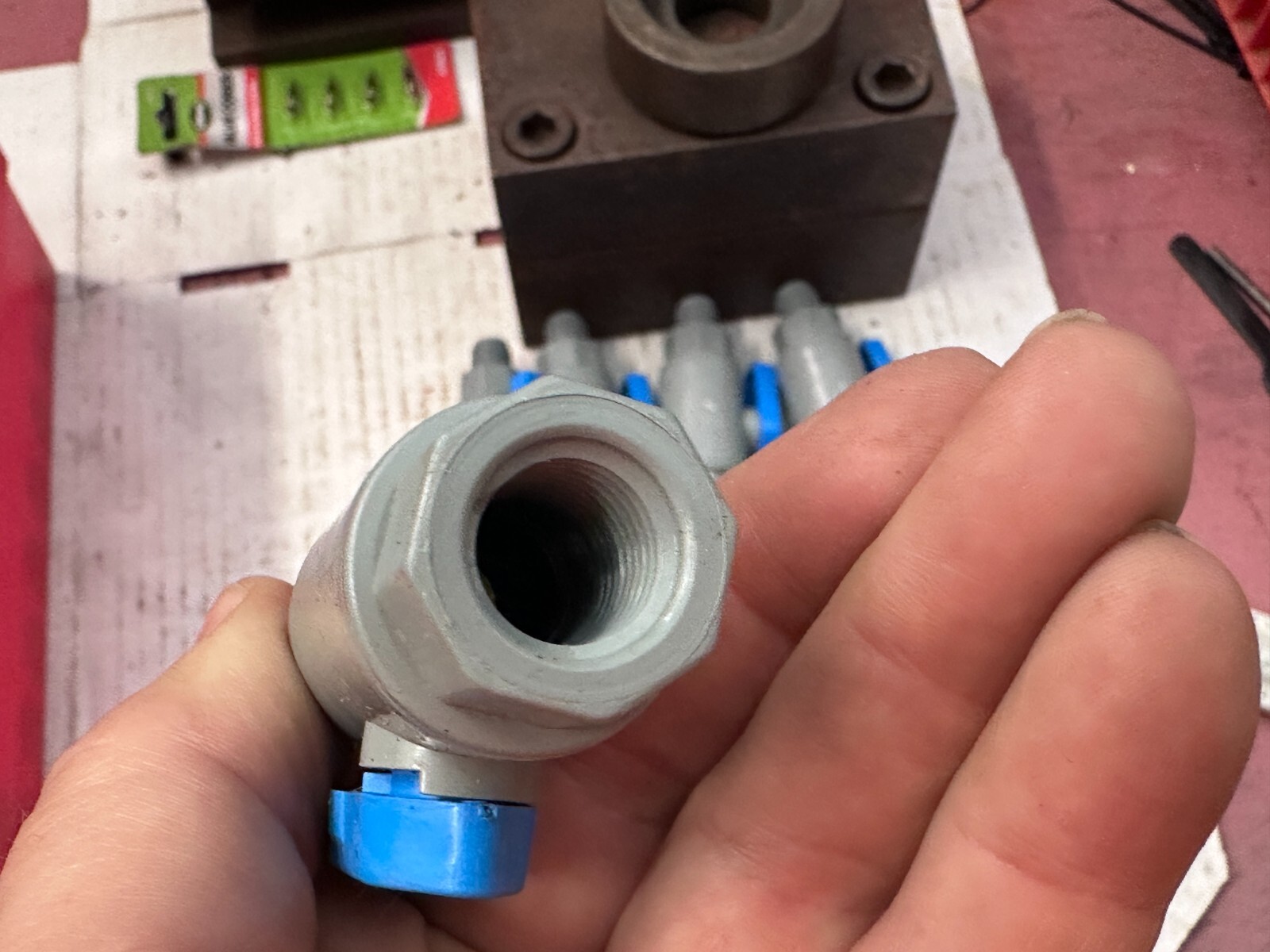 3/8″ MNPT x 3/8″ FNPT Series 638 Straight PVC Ball Valve w/ Buna-N (Lot of 12)