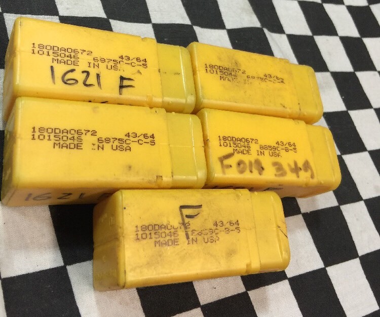 LOT OF 5, Erickson 1015046, 43/64 180DA0672,6875C-C-5, CNC COLLETS #1620F