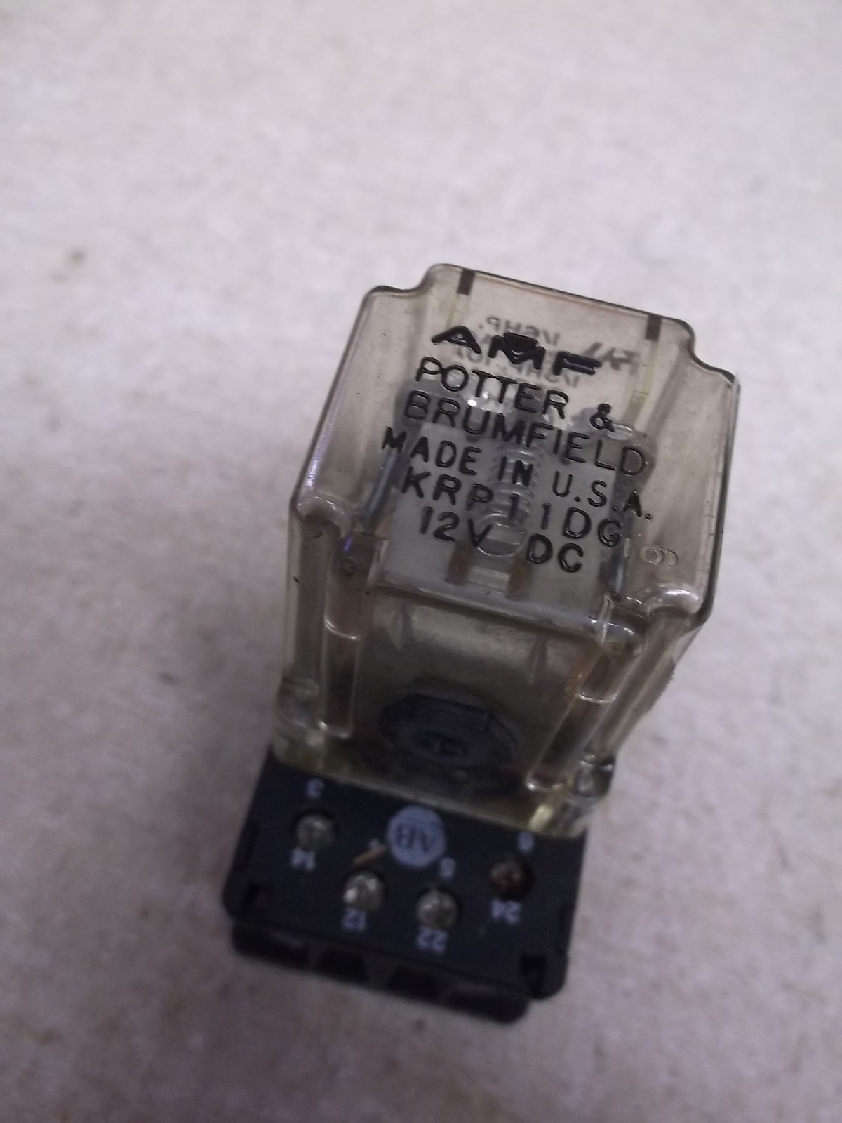 AMF Potter & Brumfield Relay KRP11DG w/ Allen Bradley Socket Base 700-HN100