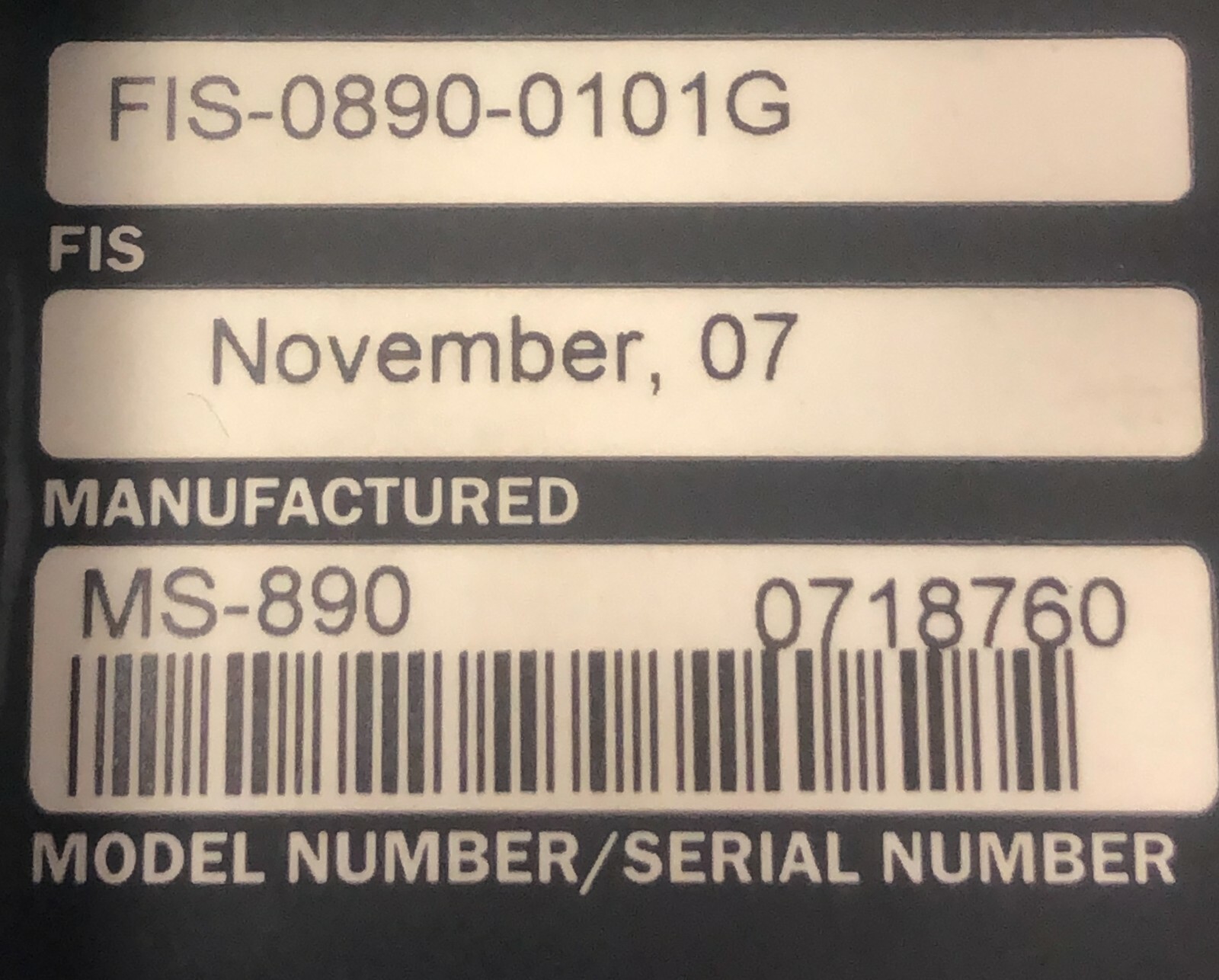 MICROSCAN [FIS-0890-0101G] Industrial Automation Scanner [FIS-0890-0101G]
