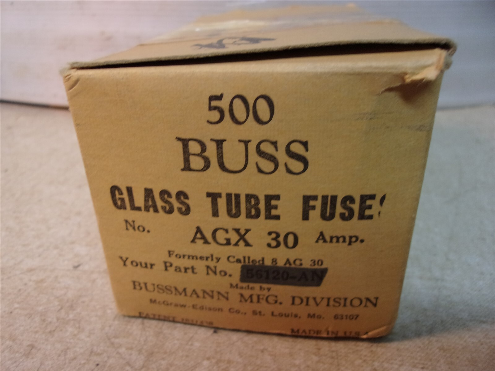 NEW Bussman AGX30 30A Glass Fuses, Lot of 10 *FREE SHIPPING*